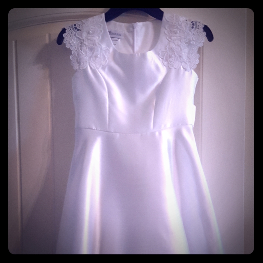 Bonnie Jean white dress with veil